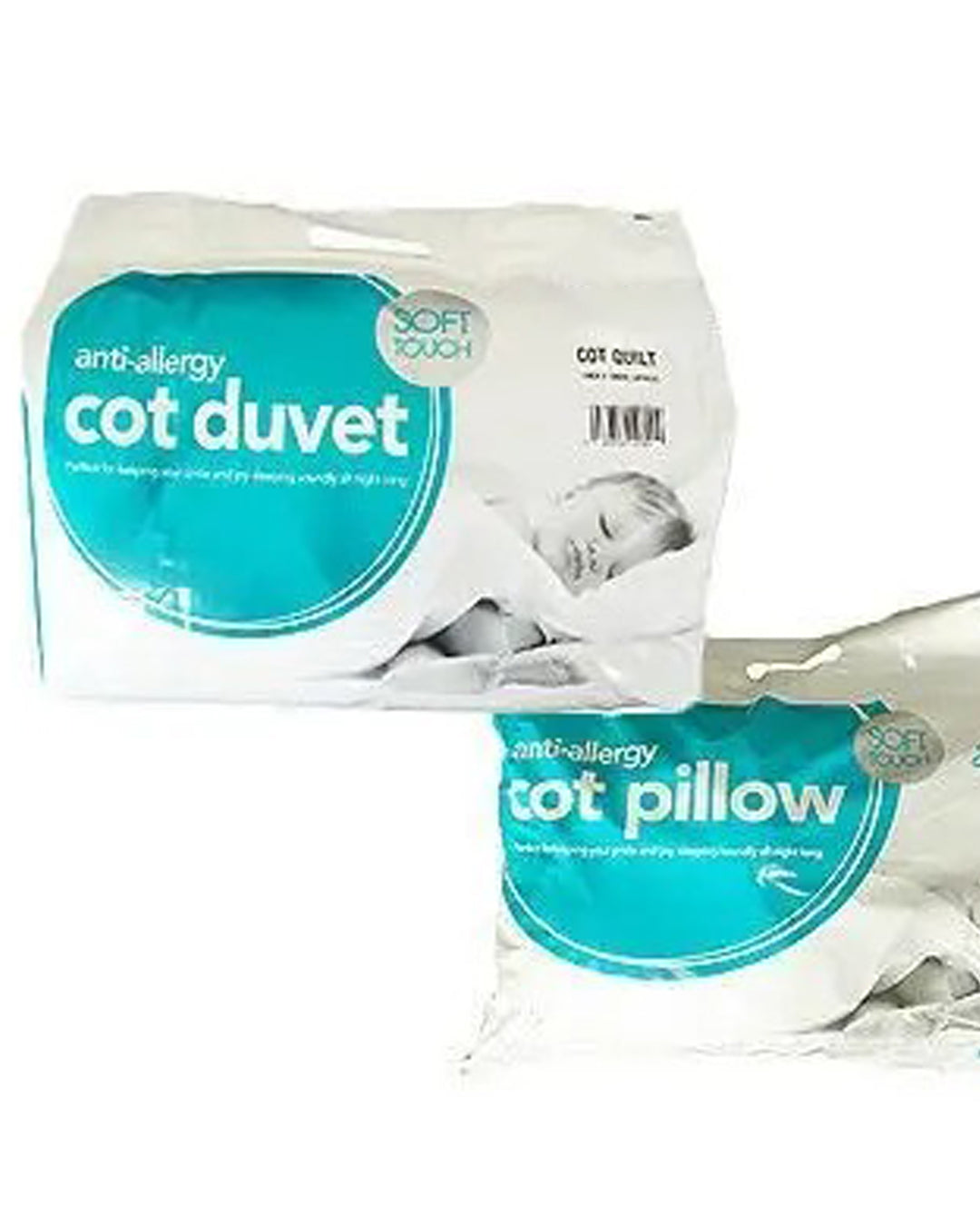 Anti-Allergy Duvet & Pillow Set – 7.5 Tog Cot Bed, Hypoallergenic & Lightweight Comfort