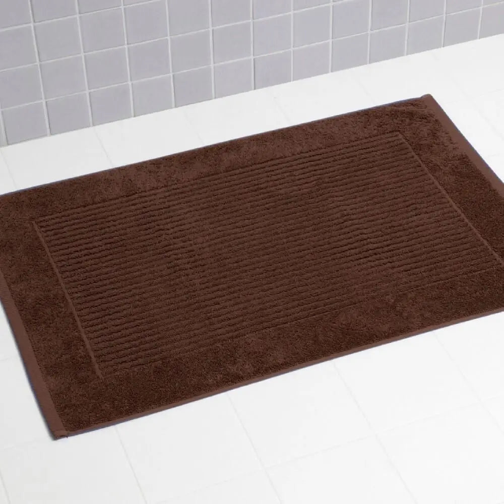 Premium 100% Turkish Cotton Bath Mat – Soft & Absorbent, Chocolate