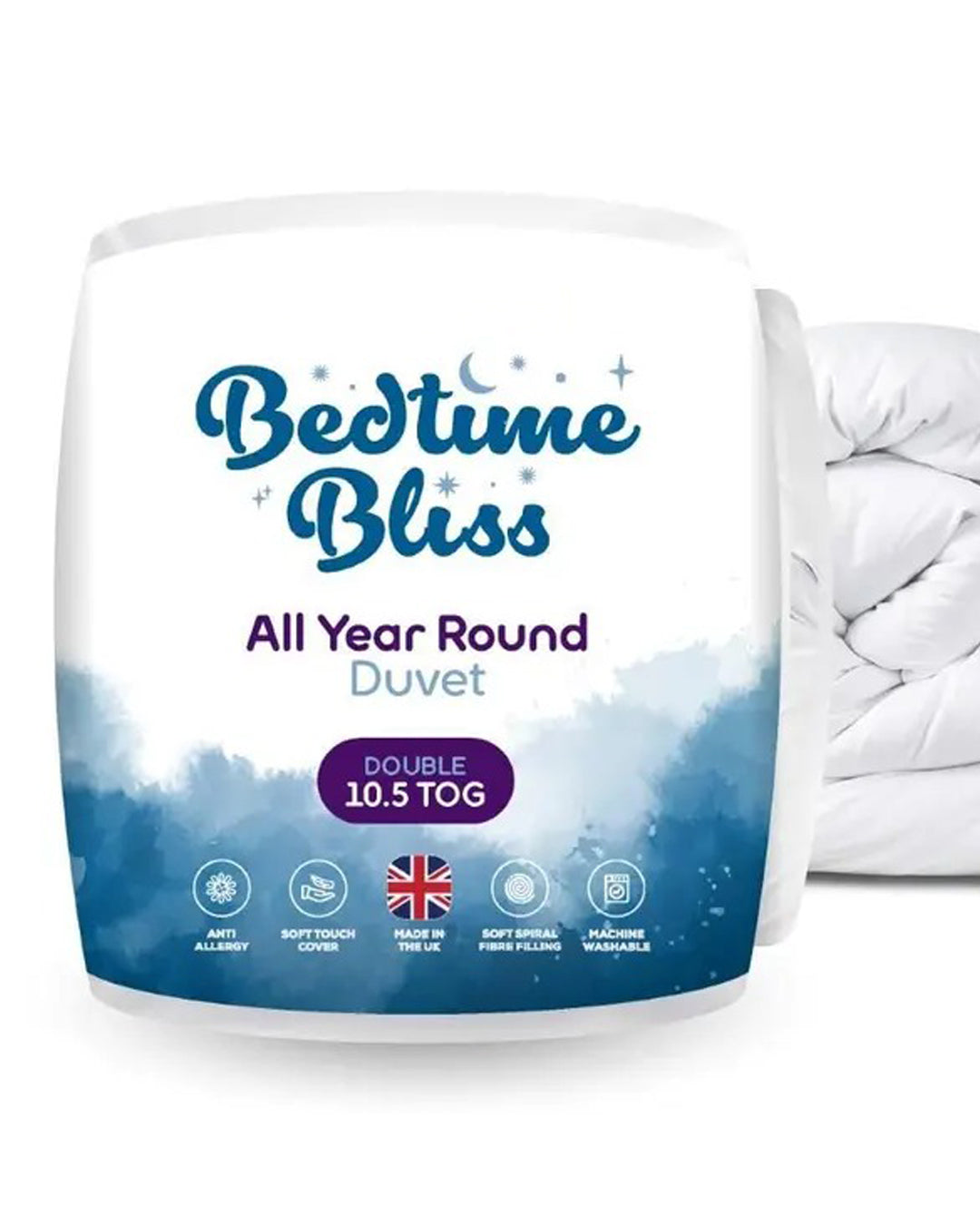Bedtime Bliss Hollowfibre Duvet – Non-Allergenic, Lightweight & Comfortable for All Seasons