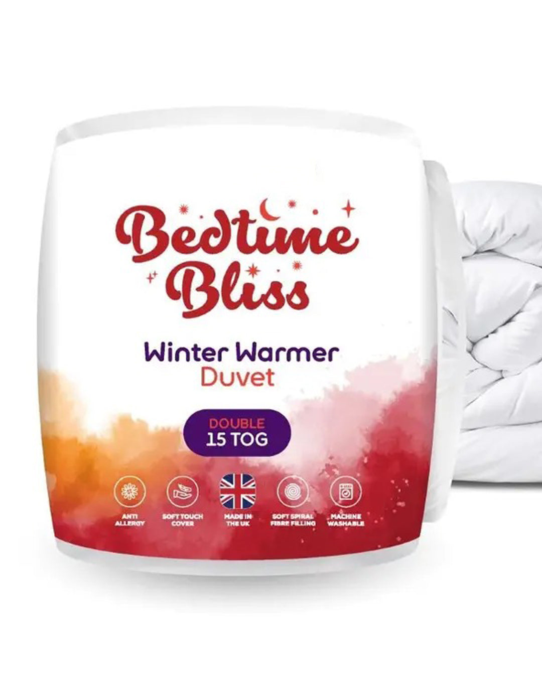 Bedtime Bliss Hollowfibre Duvet – Non-Allergenic, Lightweight & Comfortable for All Seasons