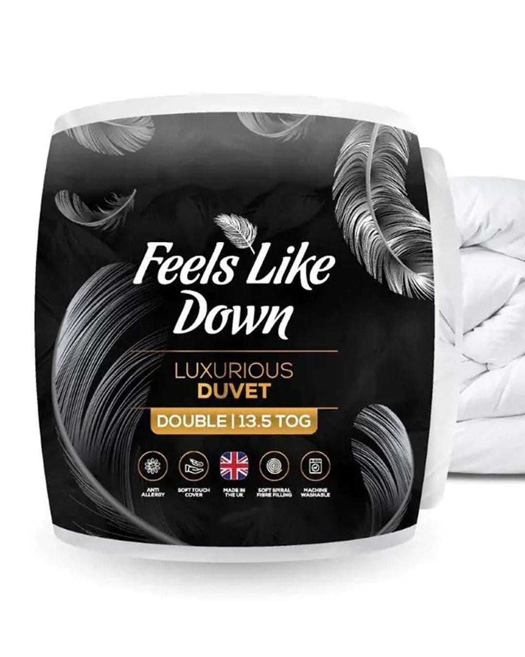 Luxurious Feels Like Down Microfibre Duvet – 15 Tog Extra Warm Super King Quilt