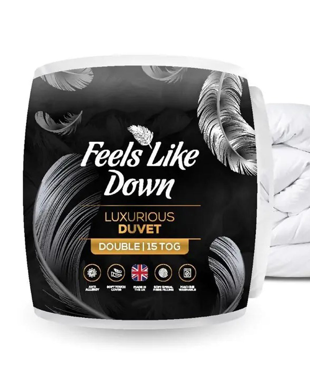 Luxurious Feels Like Down Microfibre Duvet – 15 Tog Extra Warm Super King Quilt