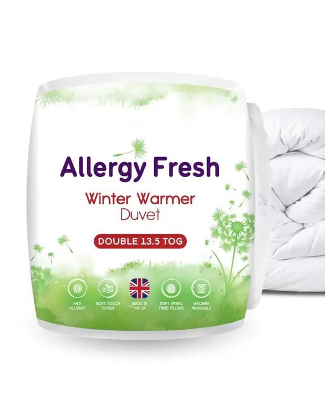 Allergy Fresh Anti-Allergy Hollowfibre Duvet 15 Tog – Super King Size, Hypoallergenic & Warm