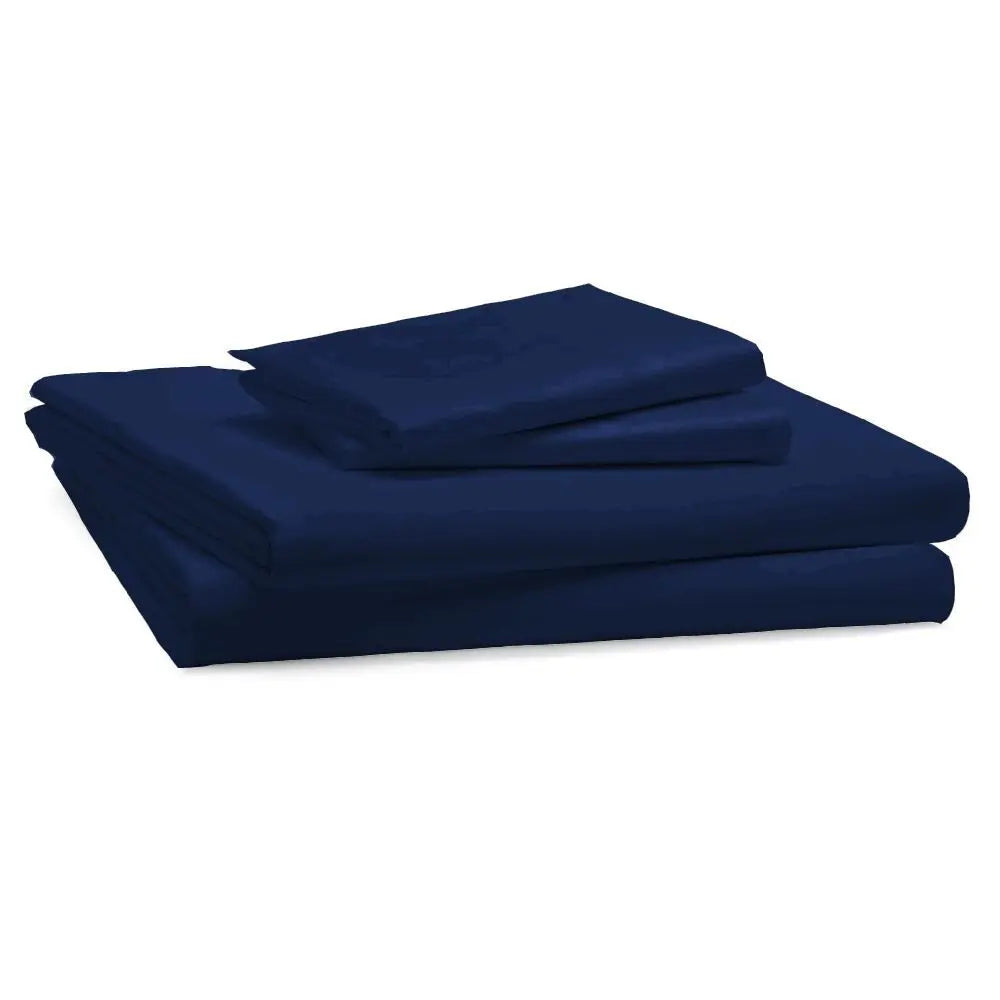 Polycotton Non-Iron Percale Fitted Sheet – 180 Thread Count, Soft & Durable Bedding