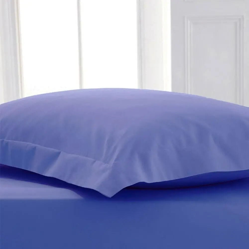 Easy Care Polycotton Fitted Sheet – Madison Blue, King