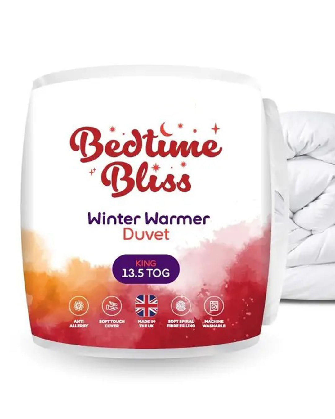 Bedtime Bliss Hollowfibre Duvet – Non-Allergenic, Lightweight & Comfortable for All Seasons