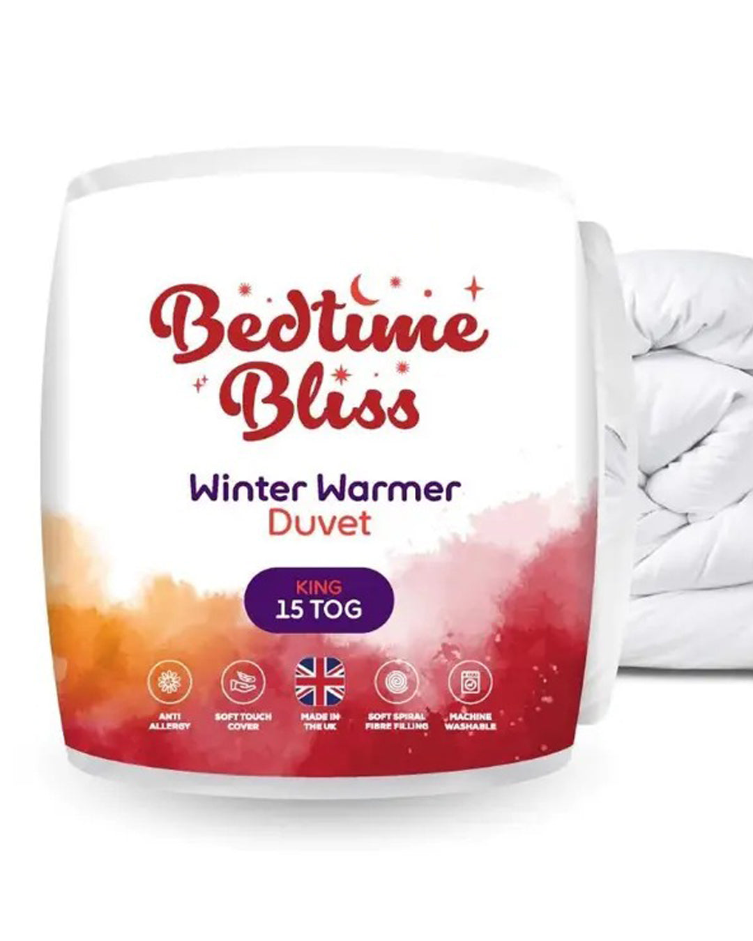 Bedtime Bliss Hollowfibre Duvet – Non-Allergenic, Lightweight & Comfortable for All Seasons
