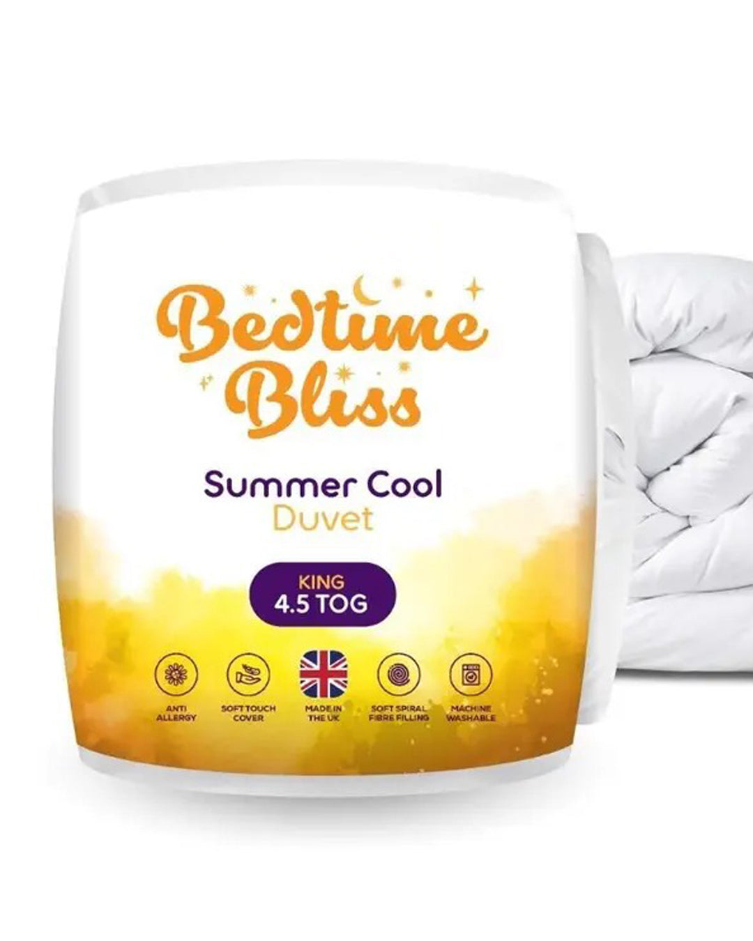 Bedtime Bliss Hollowfibre Duvet – Non-Allergenic, Lightweight & Comfortable for All Seasons