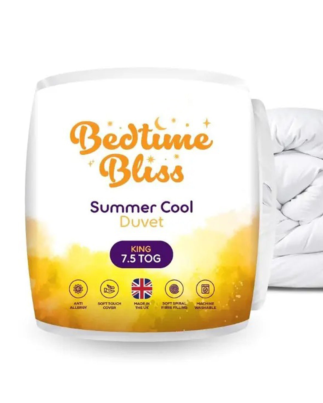 Bedtime Bliss Hollowfibre Duvet – Non-Allergenic, Lightweight & Comfortable for All Seasons