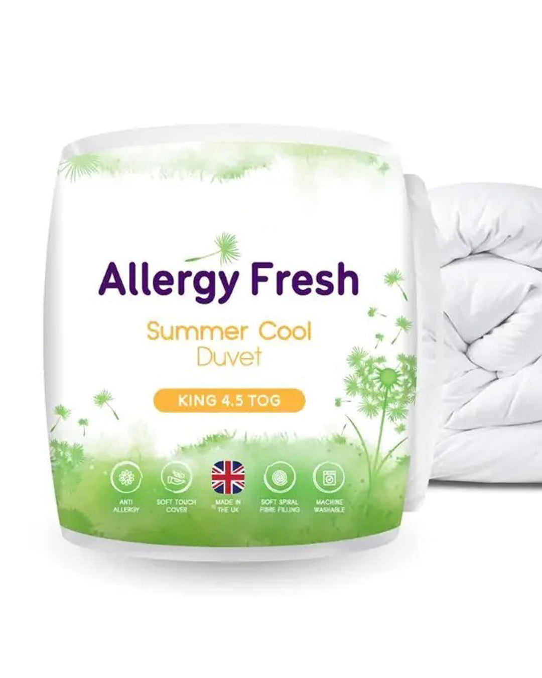 Allergy Fresh Anti-Allergy Hollowfibre Duvet 15 Tog – Super King Size, Hypoallergenic & Warm