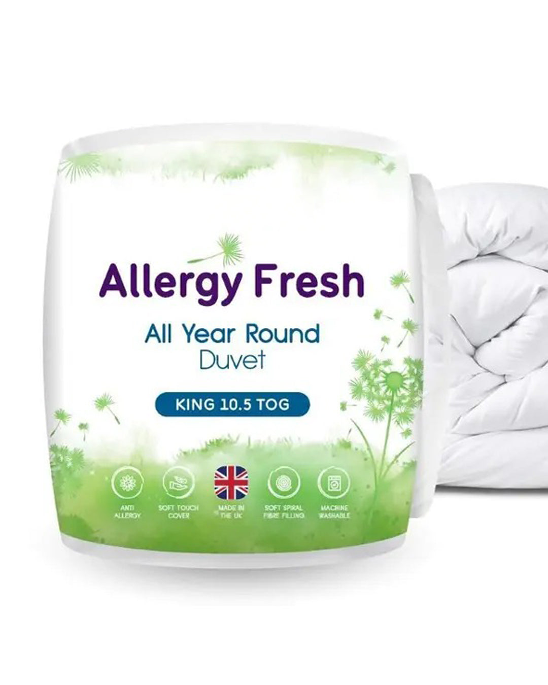 Allergy Fresh Anti-Allergy Hollowfibre Duvet 15 Tog – Super King Size, Hypoallergenic & Warm