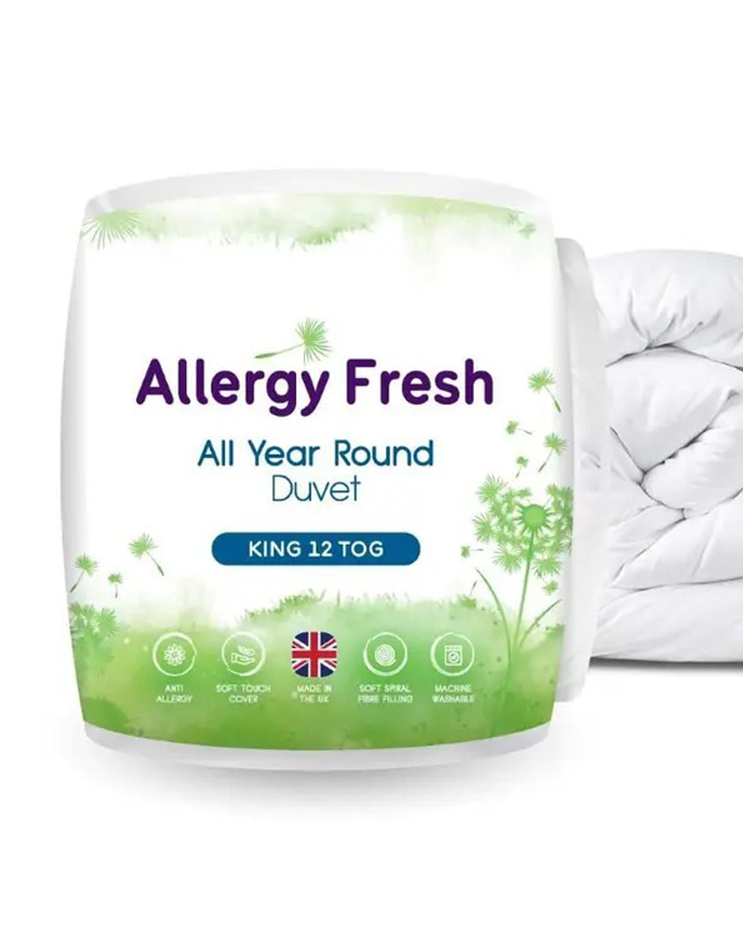 Allergy Fresh Anti-Allergy Hollowfibre Duvet 15 Tog – Super King Size, Hypoallergenic & Warm