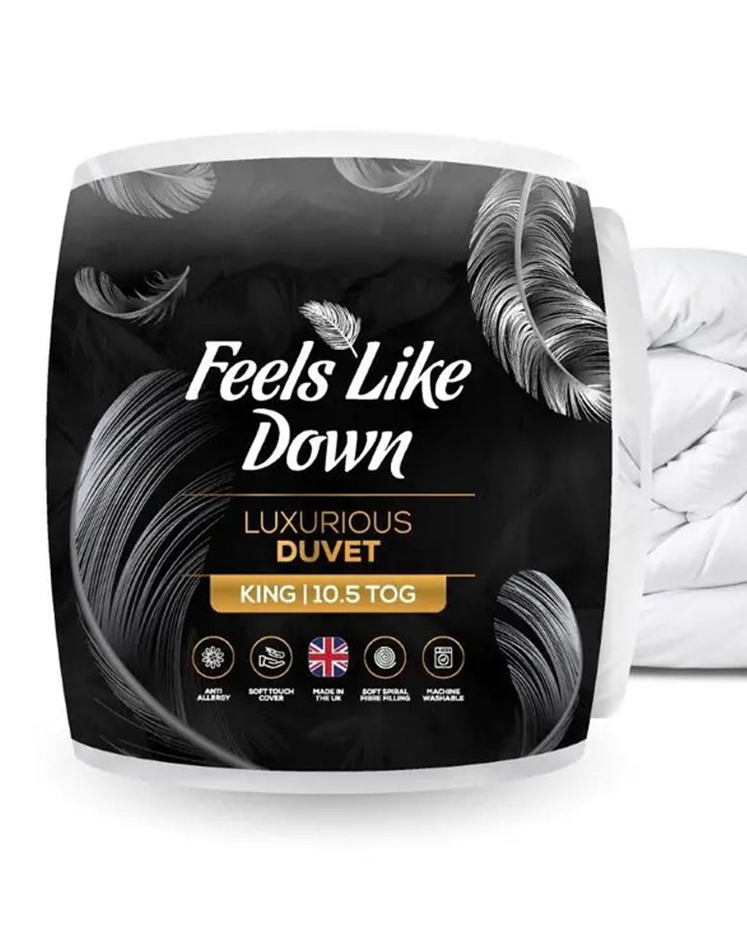 Luxurious Feels Like Down Microfibre Duvet – 15 Tog Extra Warm Super King Quilt