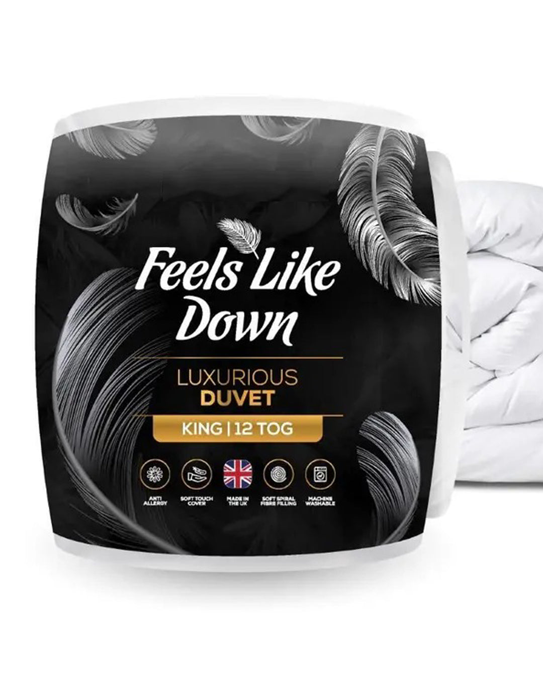 Luxurious Feels Like Down Microfibre Duvet – 15 Tog Extra Warm Super King Quilt