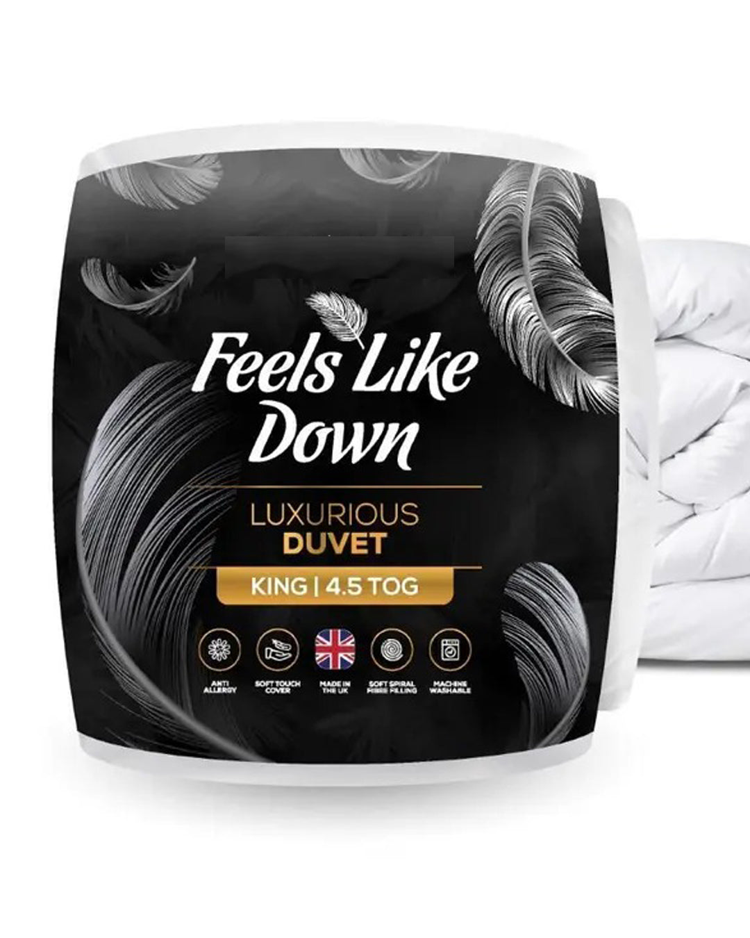 Luxurious Feels Like Down Microfibre Duvet – 15 Tog Extra Warm Super King Quilt