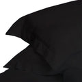 Polycotton Non Iron Percale 180 Thread Count Oxford Pillow Cases, Black, Pair