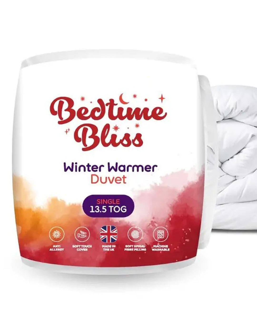 Bedtime Bliss Hollowfibre Duvet – Non-Allergenic, Lightweight & Comfortable for All Seasons