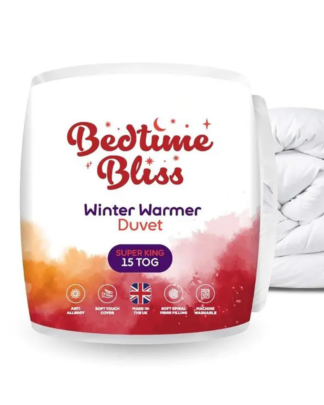 Bedtime Bliss Hollowfibre Duvet – Non-Allergenic, Lightweight & Comfortable for All Seasons
