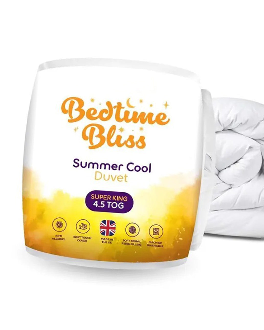 Bedtime Bliss Hollowfibre Duvet – Non-Allergenic, Lightweight & Comfortable for All Seasons