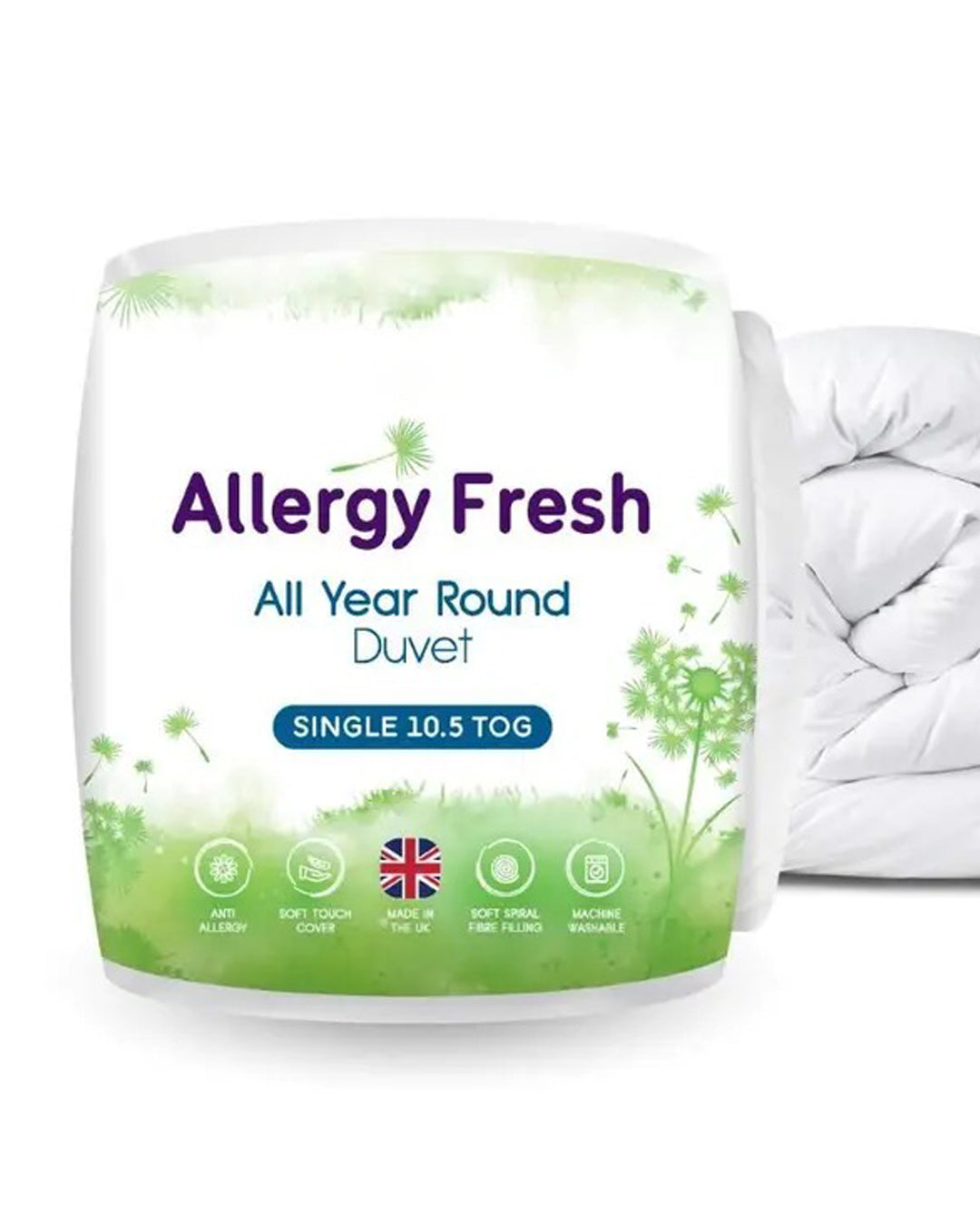 Allergy Fresh Anti-Allergy Hollowfibre Duvet 15 Tog – Super King Size, Hypoallergenic & Warm