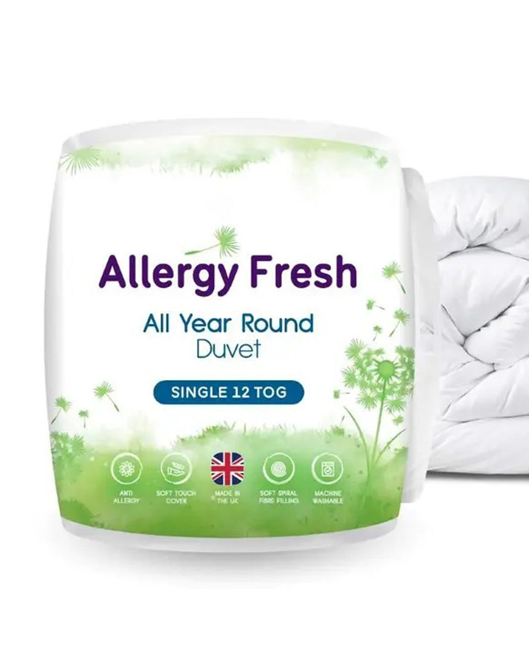 Allergy Fresh Anti-Allergy Hollowfibre Duvet 15 Tog – Super King Size, Hypoallergenic & Warm