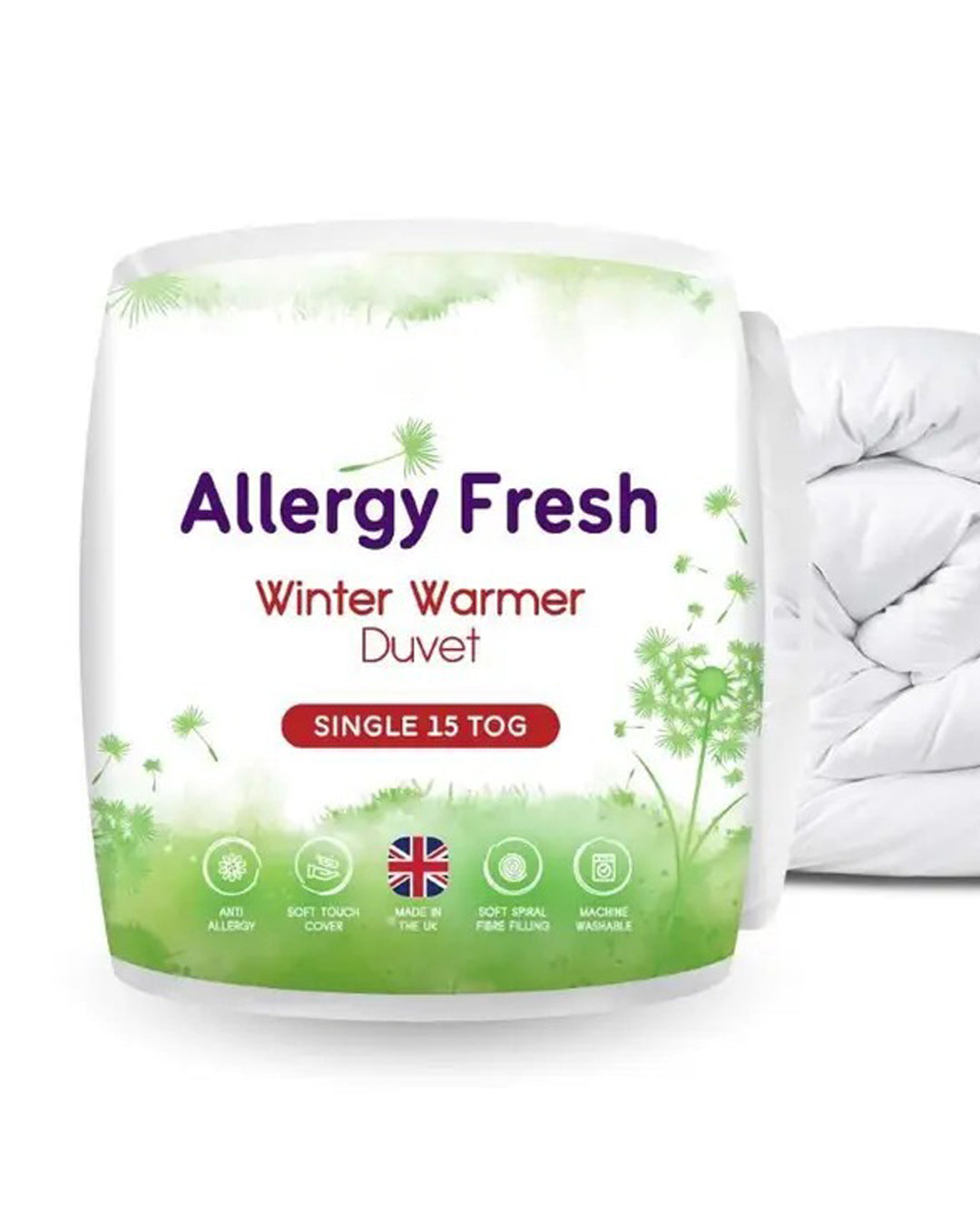 Allergy Fresh Anti-Allergy Hollowfibre Duvet 15 Tog – Super King Size, Hypoallergenic & Warm