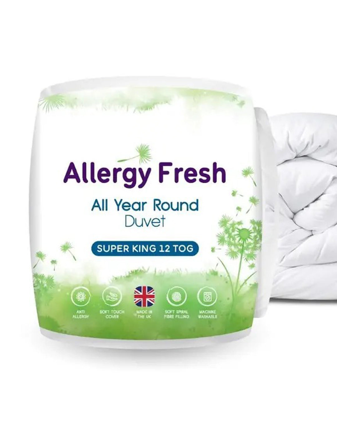 Allergy Fresh Anti-Allergy Hollowfibre Duvet 15 Tog – Super King Size, Hypoallergenic & Warm