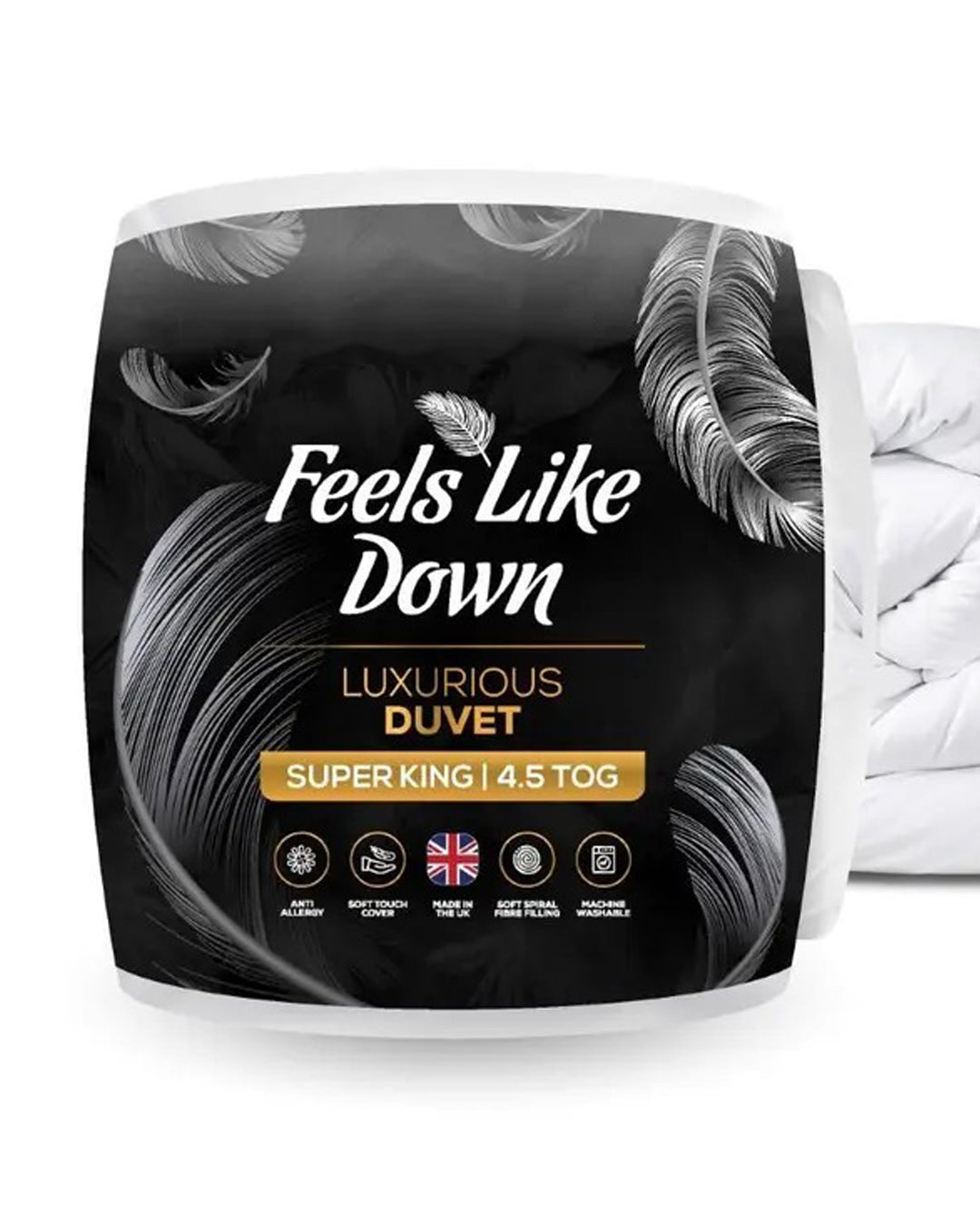 Luxurious Feels Like Down Microfibre Duvet – 15 Tog Extra Warm Super King Quilt
